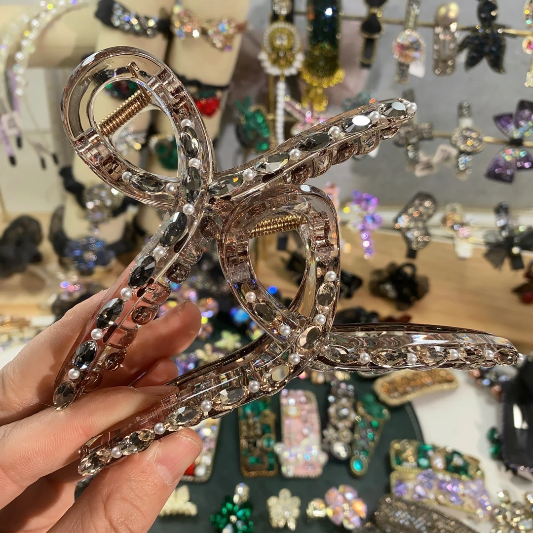 Z0357-新款-高定-韩版-简约-大号-抓夹≈13CM