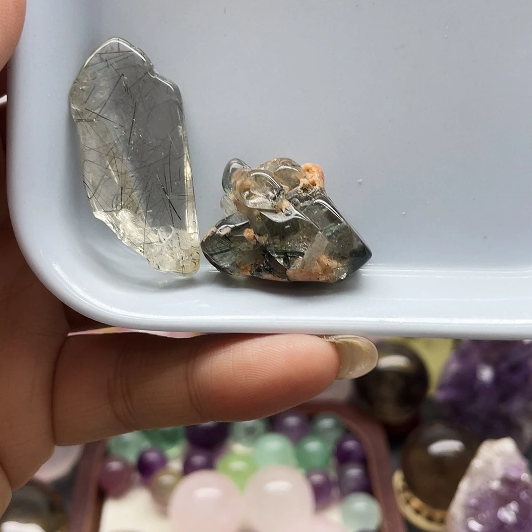 水晶珠宝半成品未镶嵌85发晶