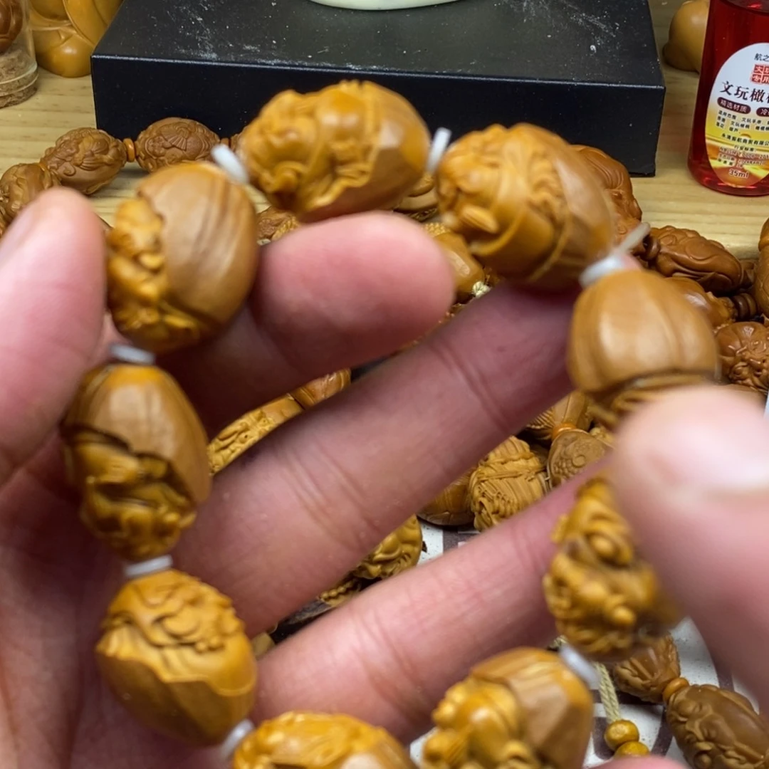 橄榄核手串/手链橄榄核雕刻工艺手串7