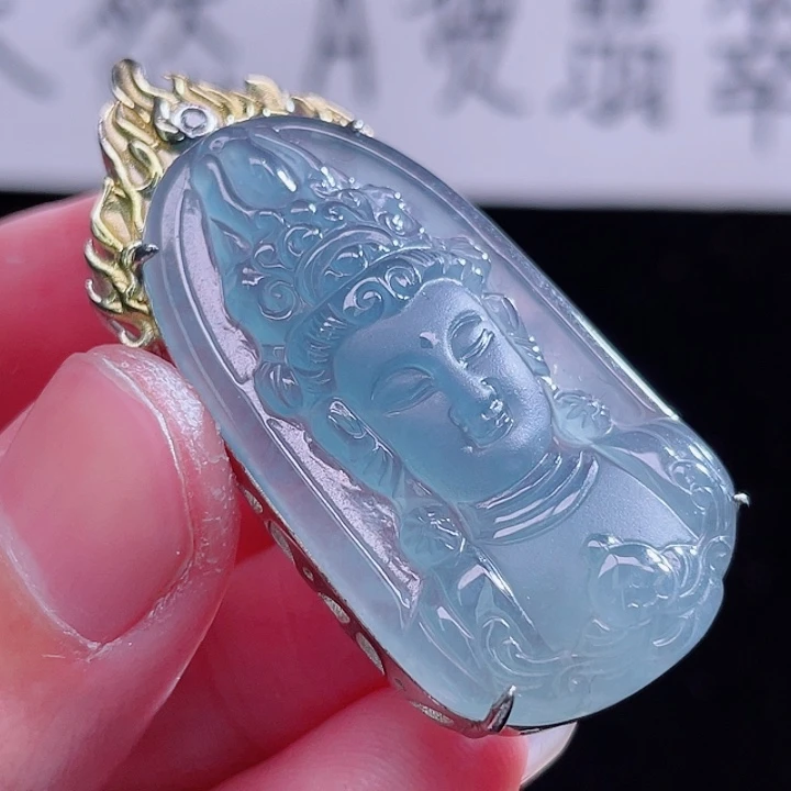 翡翠颈饰银S925镶嵌999999999