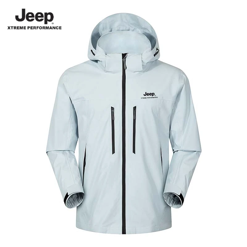 JEEP/吉普冲锋外套秋季男女款户外防风防泼水轻薄徒步旅游登山服