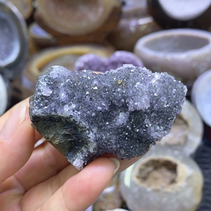 未镶嵌珠宝半成品紫晶小晶块