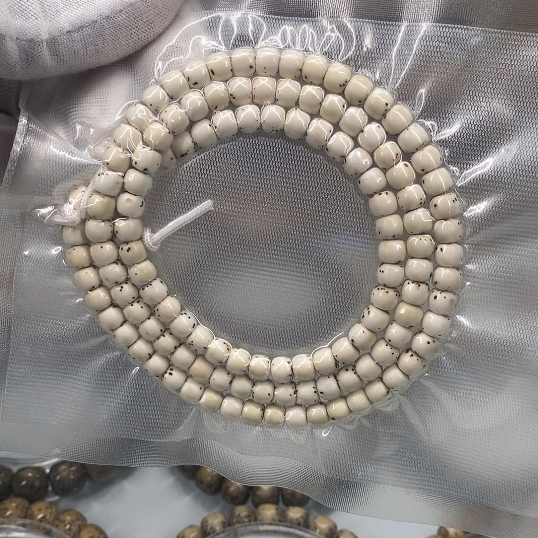 星月菩提手串6×5一物一图原生态同枝顺白数星星