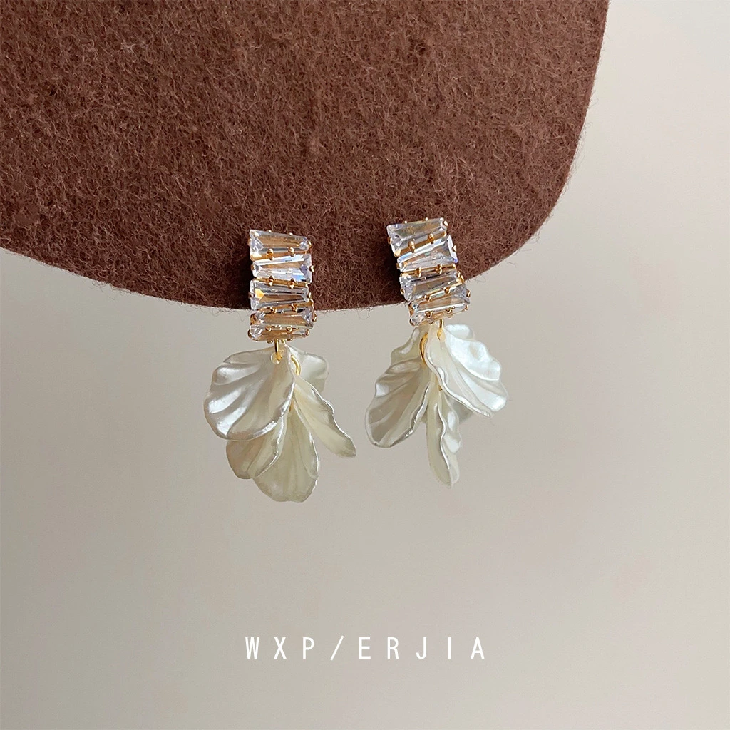 铜合金耳饰 涵儿家 小众轻奢重工贝壳流苏耳饰