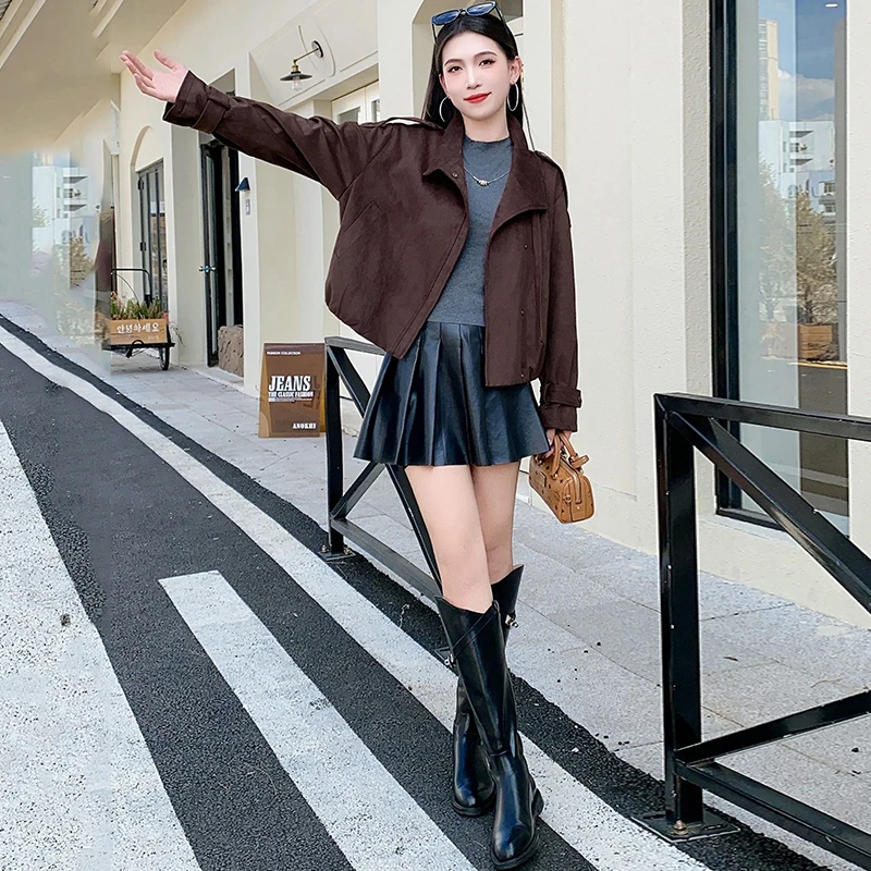 2025秋季新款时尚简约长袖宽松百搭外套韩版女减龄上衣时尚休闲