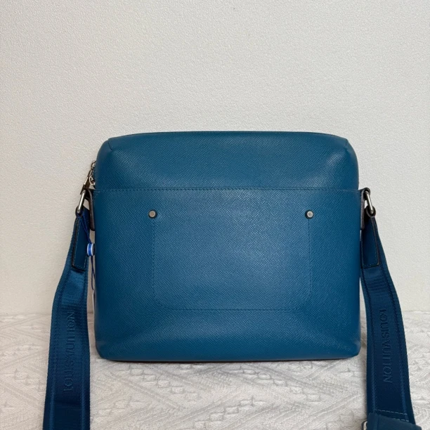 95新 LouisVuitton/路易威登 4160/男士时尚蓝色全皮单肩包