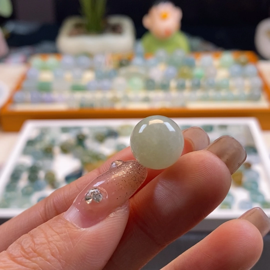 翡翠散珠天然翡翠蜂蜜黄12.5