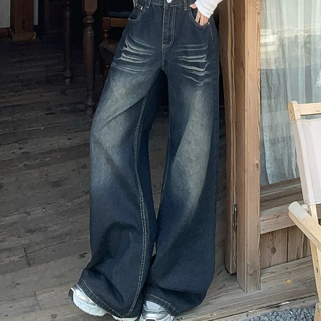 冬季加绒加厚高品质水印款牛仔裤高弹力