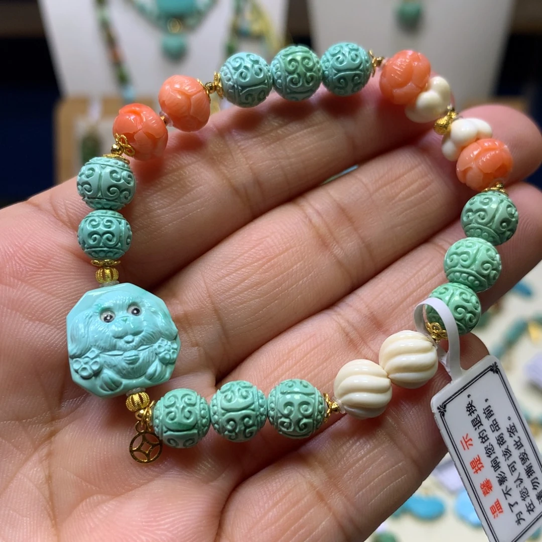 绿松石18K金镶嵌单圈