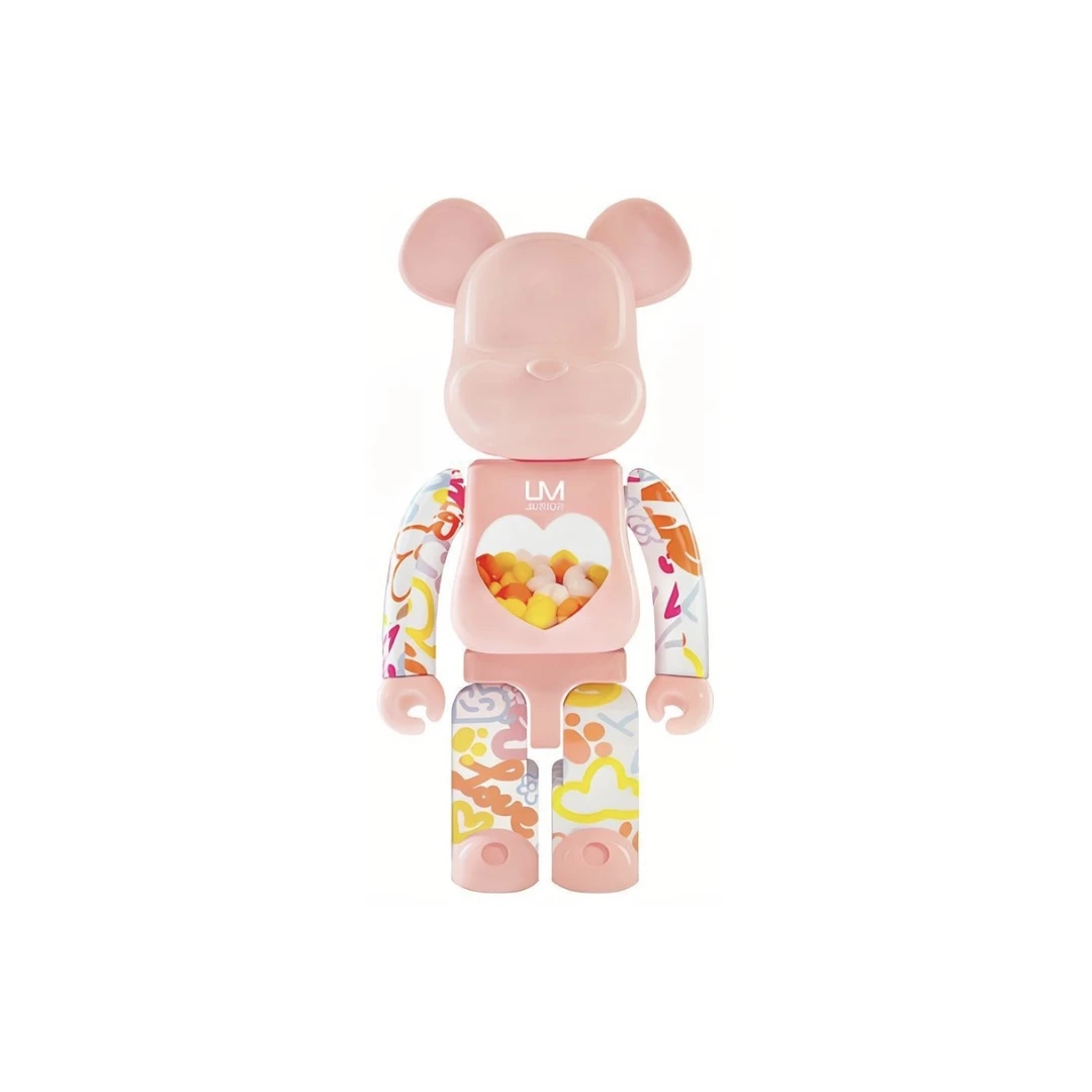 【无盒微瑕疵】Bearbrick x UM Junior 涂鸦粉 彩蛋 澳门 400%