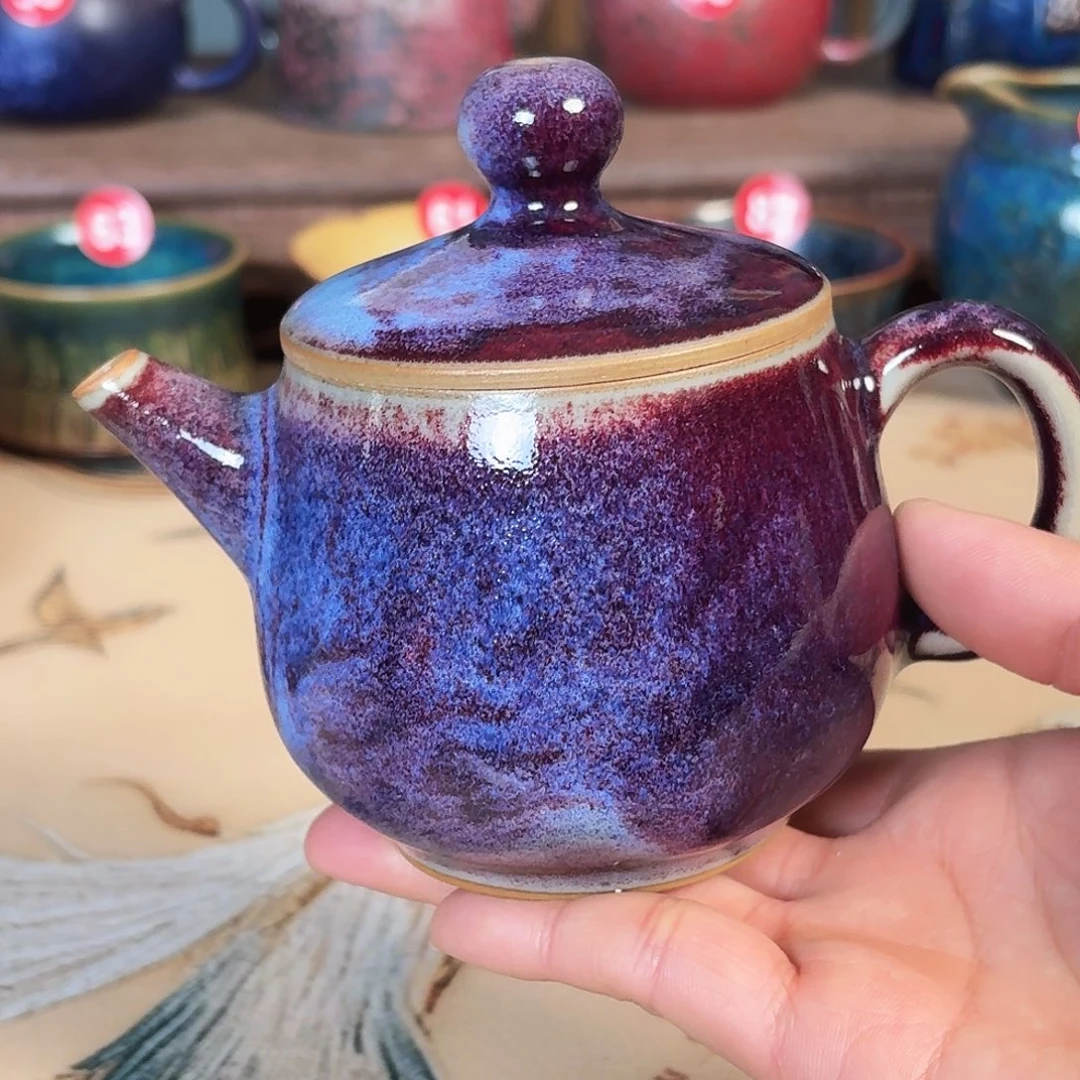 瓷壶玉石釉手工茶壶