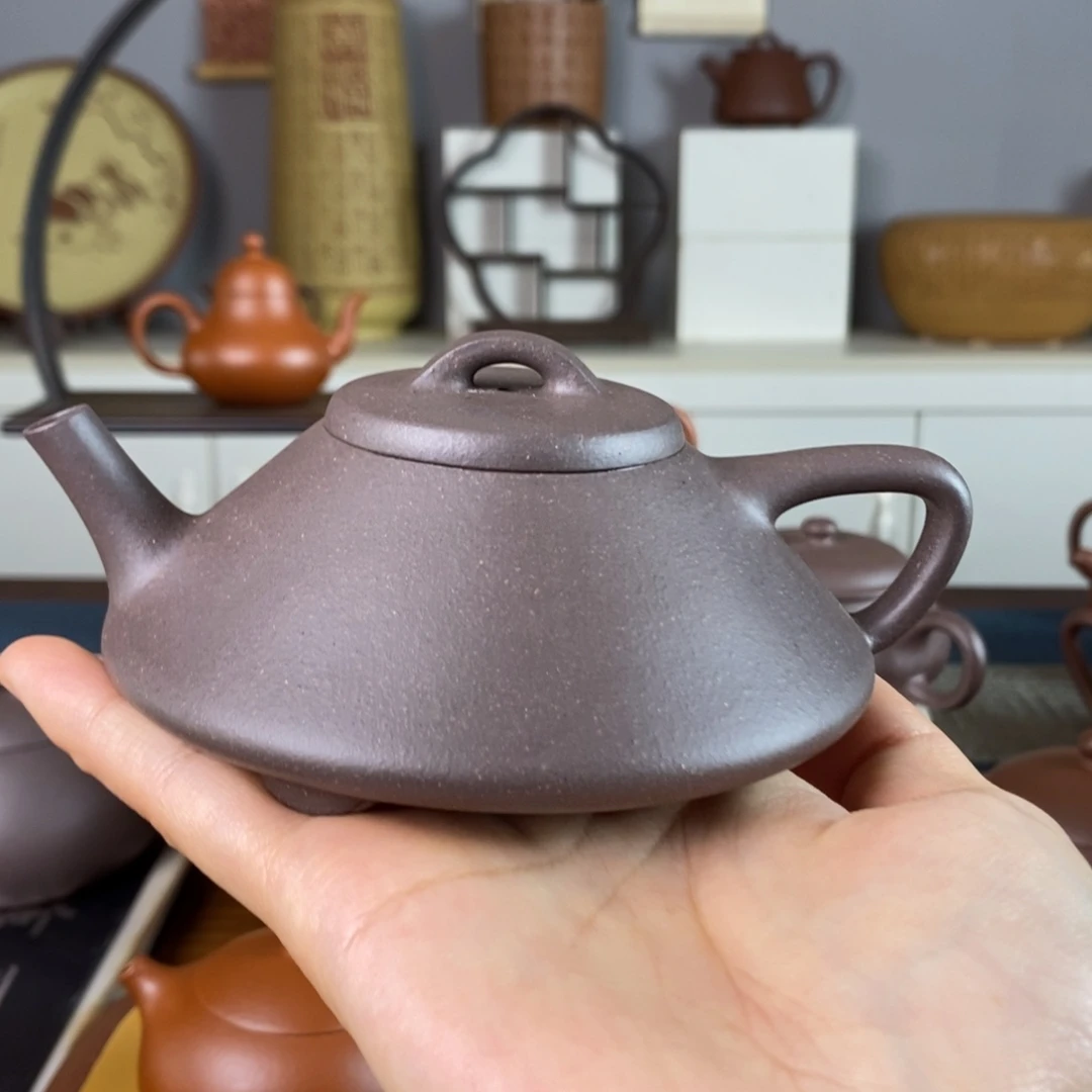 茶壶紫砂微瑕天青合瓢180cc半手壶底一点点