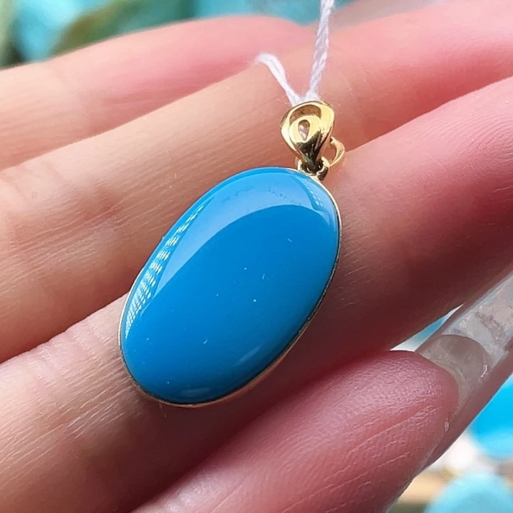 18K金镶嵌绿松石绿松石