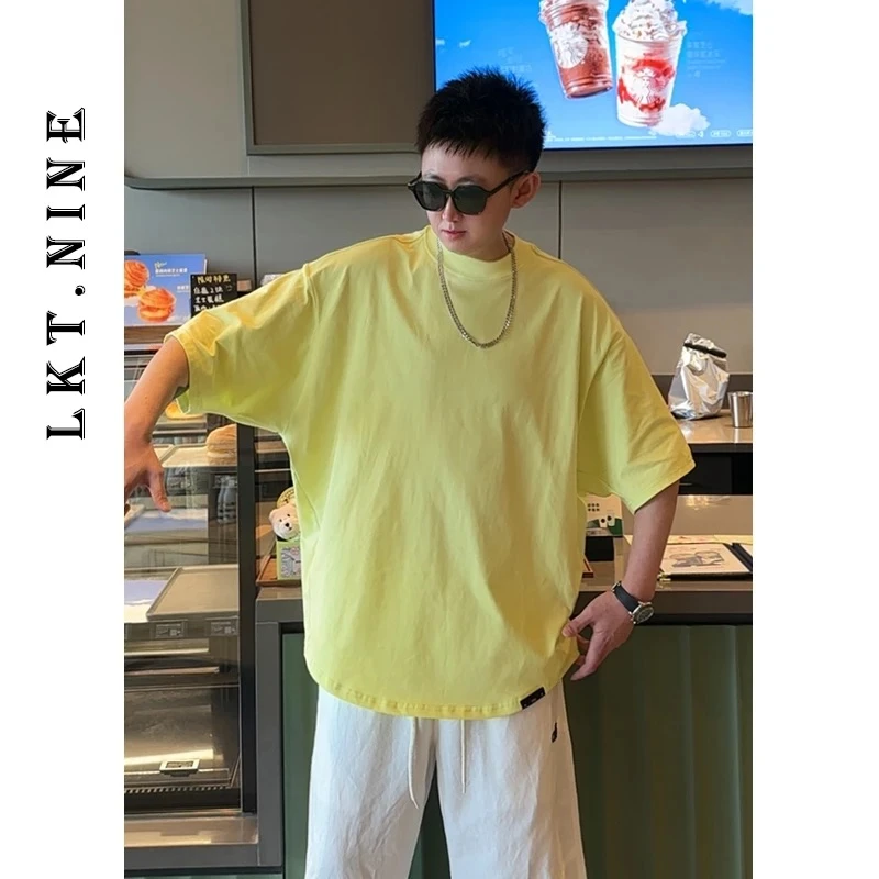 夏季爆款净版阔版蝙蝠袖短袖男网红同款宽松痞帅百搭休闲半袖T恤
