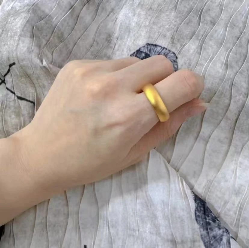 合金戒指 【磨砂戒指】时尚经典百搭简约古法传承情侣