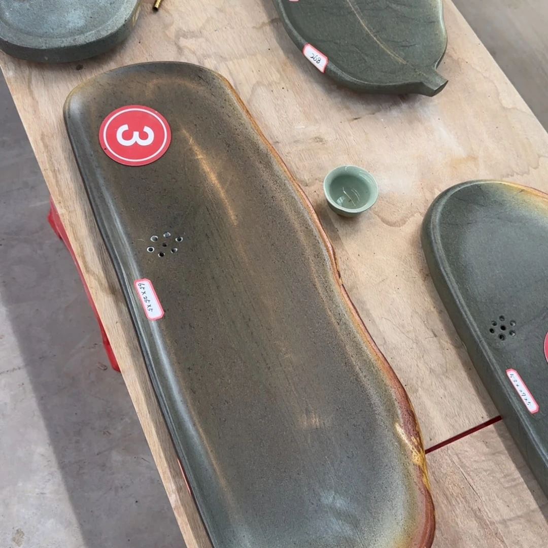 新***厂3号65×26绿端砚石茶盘