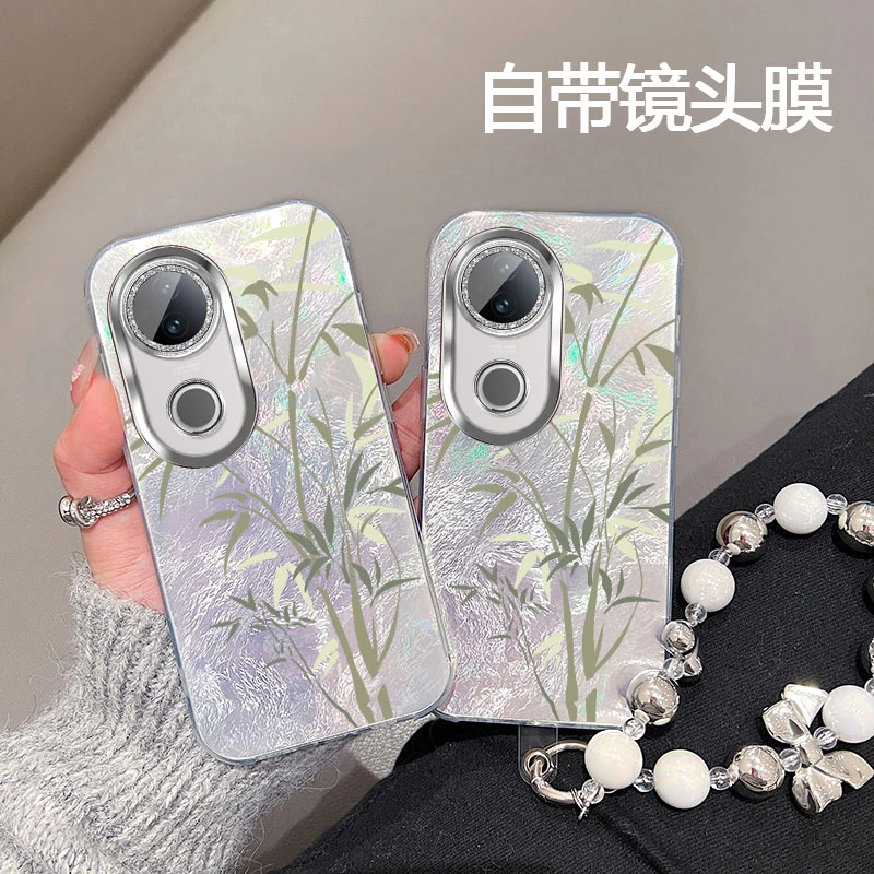 公主风适用vivos20手机壳软硅胶防摔pro简约全包镜头膜冰川纹潮牌