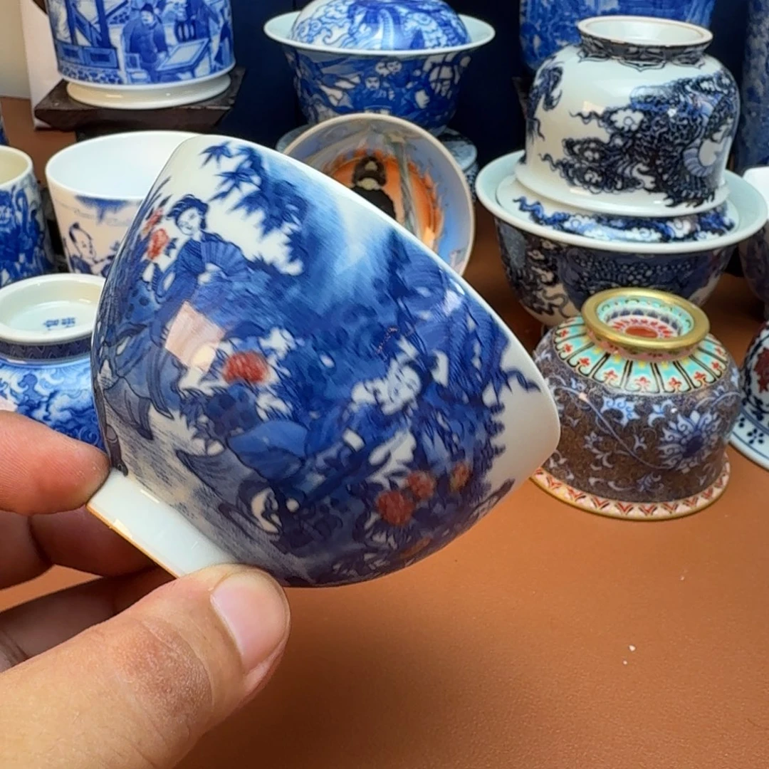 h***u杯子景德镇全手工手绘陶瓷