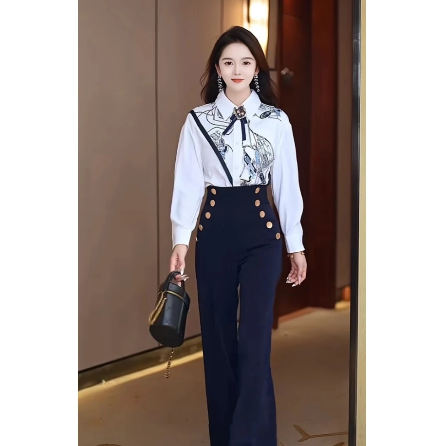 芙娜妮法式设计感polo衫重工刺绣秋季新款高腰显瘦女装F2430348