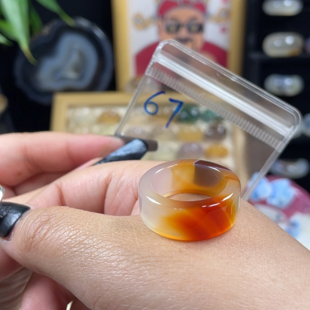 玛瑙/玉髓未镶嵌戒指67号港码22直径19.4（非质量问题.不退不换（