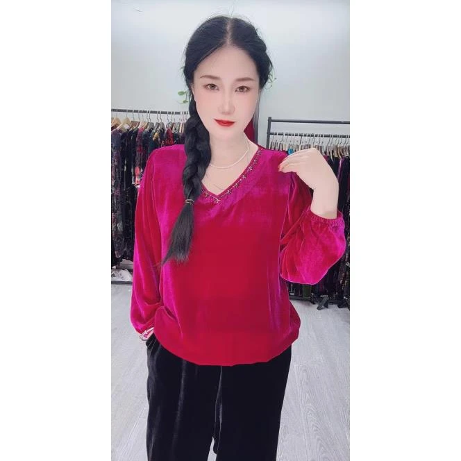 中老年桑蚕丝d纯色小衫上衣时尚气质百搭