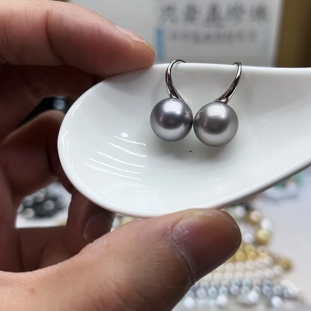 耳饰海水珍珠银S925镶嵌