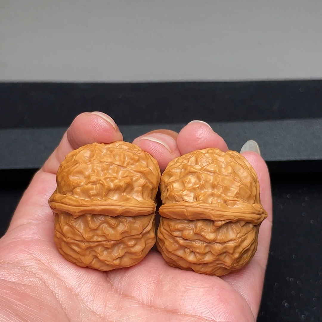 把件猴头核桃36×37精修打底野生石门元宝XM3288