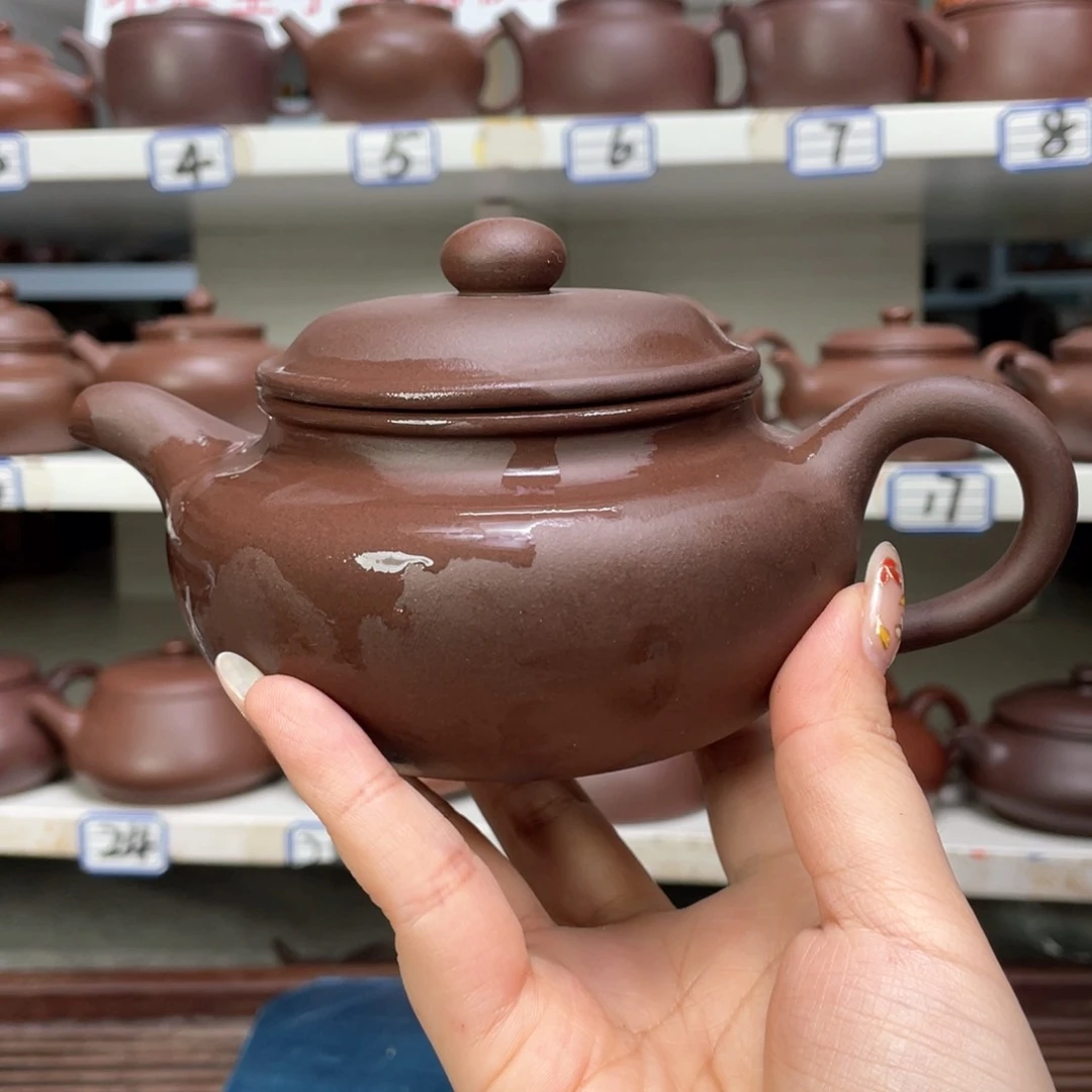 紫砂茶壶锦****金紫泥半手300毫升