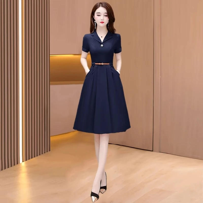 雪纺连衣裙女夏2025新款流行爆款高级感小个子十三行高端大气品牌