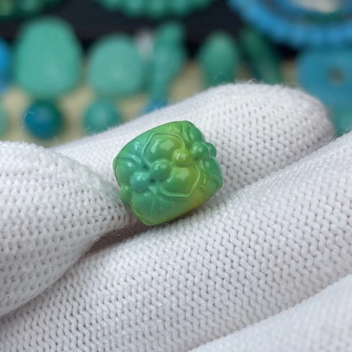 高瓷菜籽绿12.5mm莲花老型