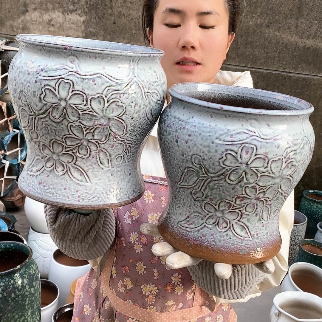 紫砂花盆正品口20高20