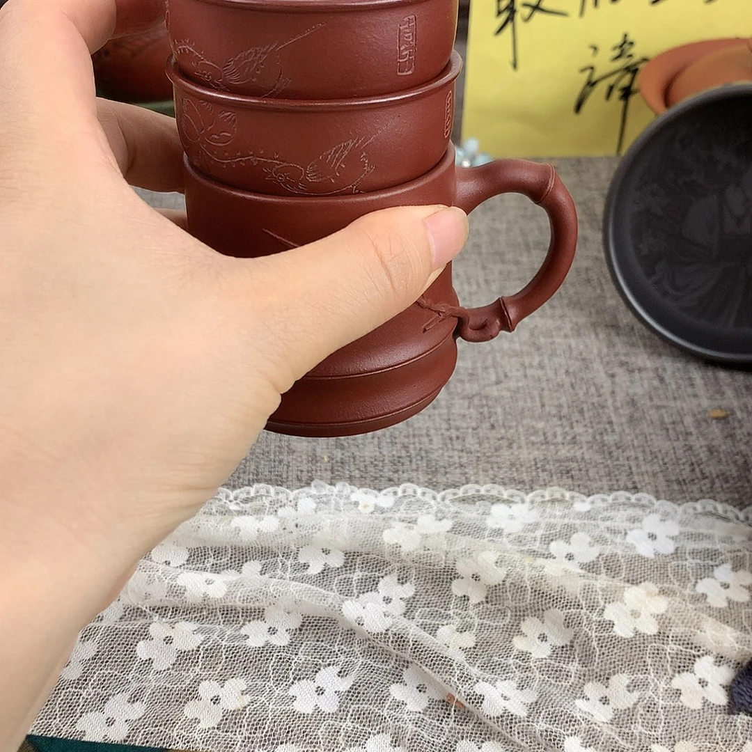冯***心紫砂茶杯高端主人杯