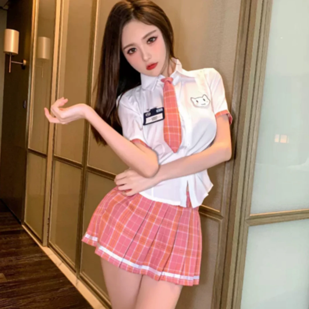 新款性感学生装cos制服超短jk短裙套装外穿显瘦气质夏季