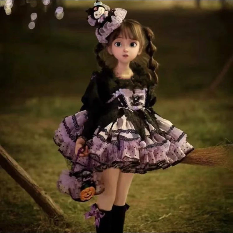 女童库洛米cos服儿童万圣节纱裙女孩生日洛丽塔公主裙宝宝礼服