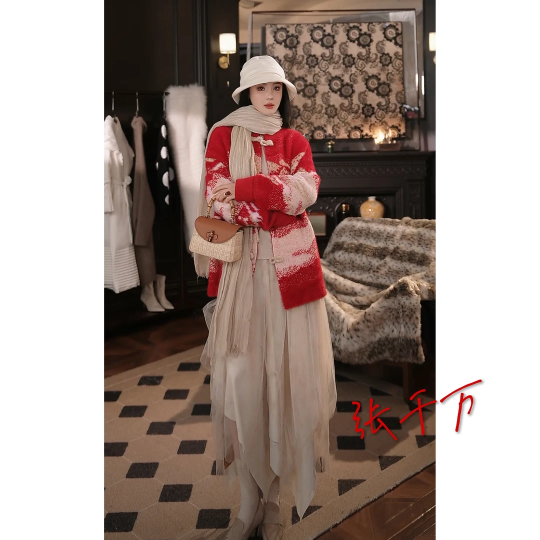 张千万 x ELYWOOD 定制面料尖片印花纱裙