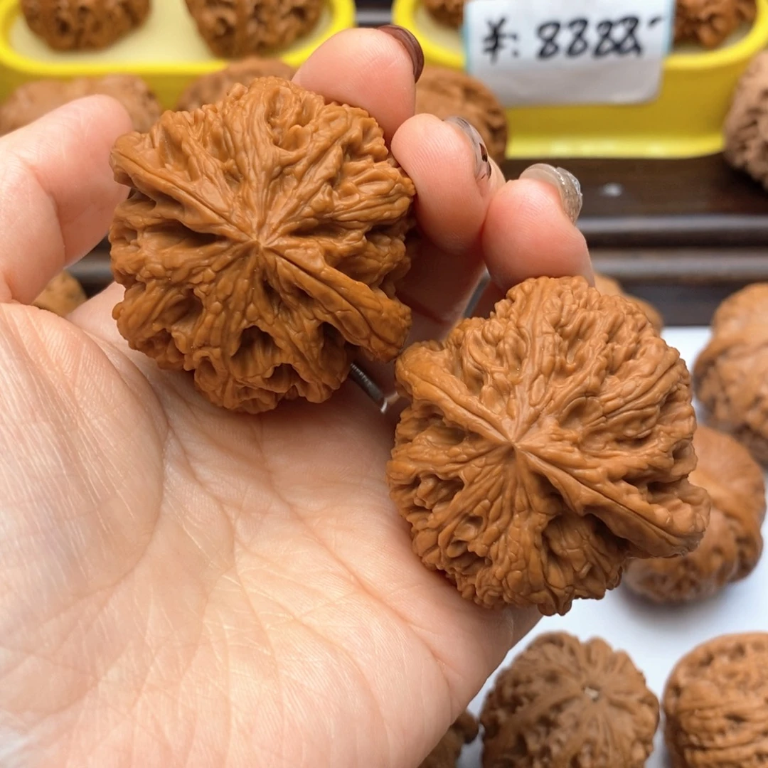 文玩核桃把件46尺全品粗筋