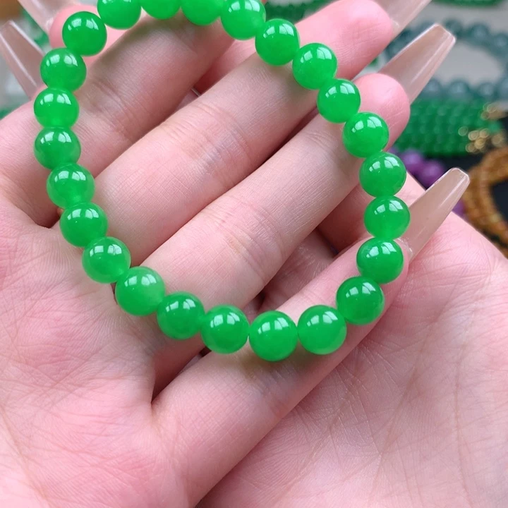 信****缅料卡8正阳绿手链