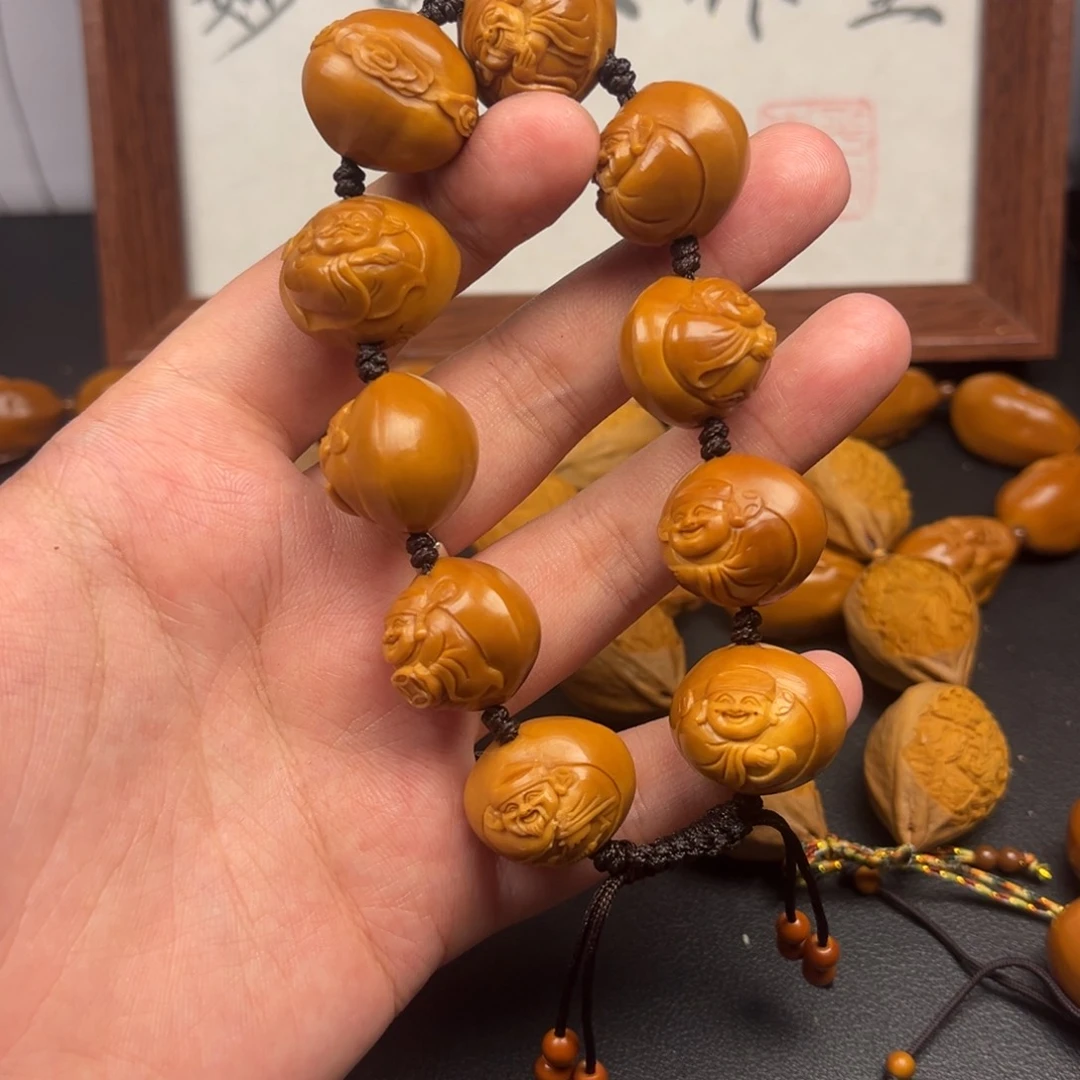 给***针橄榄核手串/手链财神