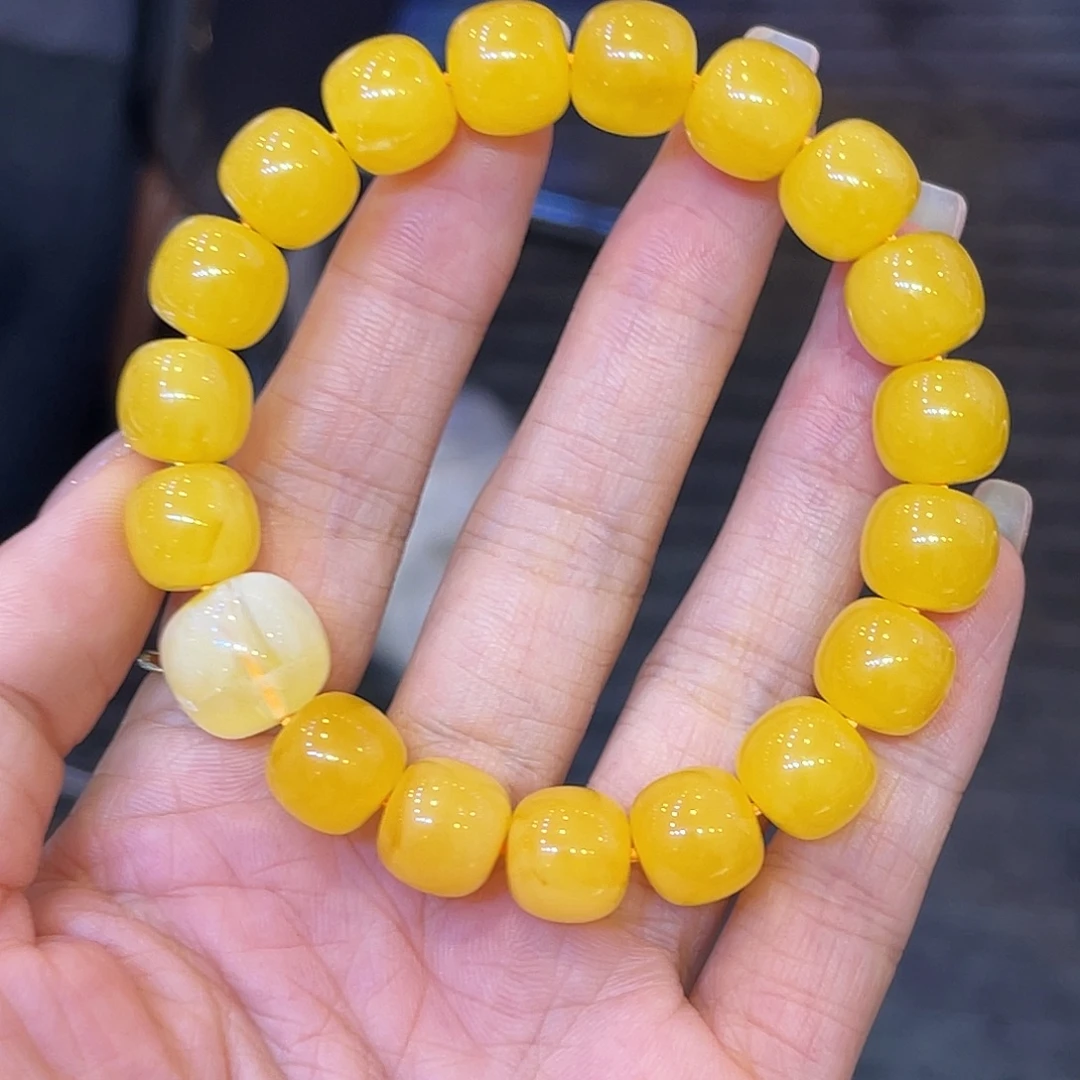琥珀未镶嵌手链蜜蜡手串