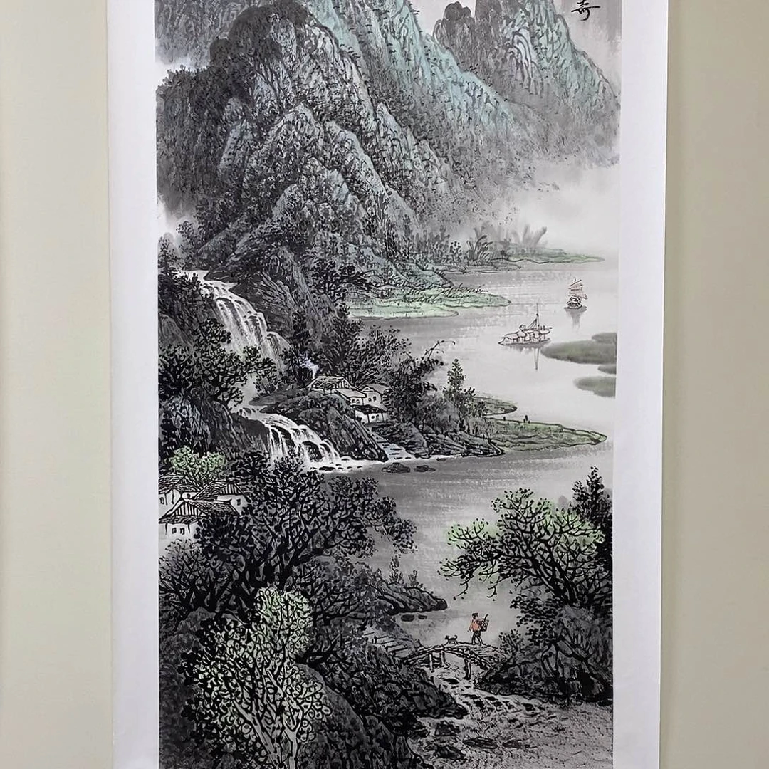 顺***然国画杜平四尺精品佳作