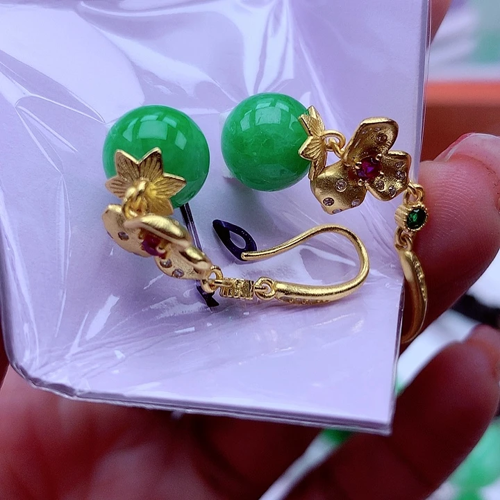 翡翠颈饰银S925镶嵌翡翠