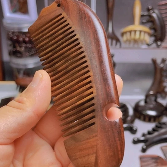 红酸枝木类红木鱼梳子