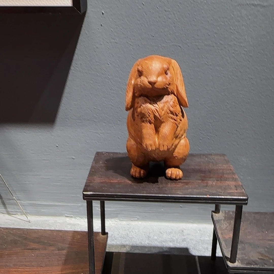 明***杰檀香木老山檀香兔子