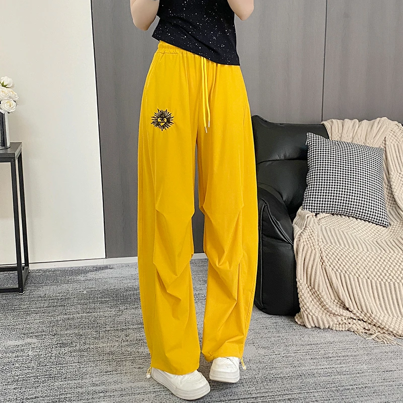 2025夏季新款广场舞休闲裤运动速干健身跳舞跳操透气伞兵裤灯笼裤