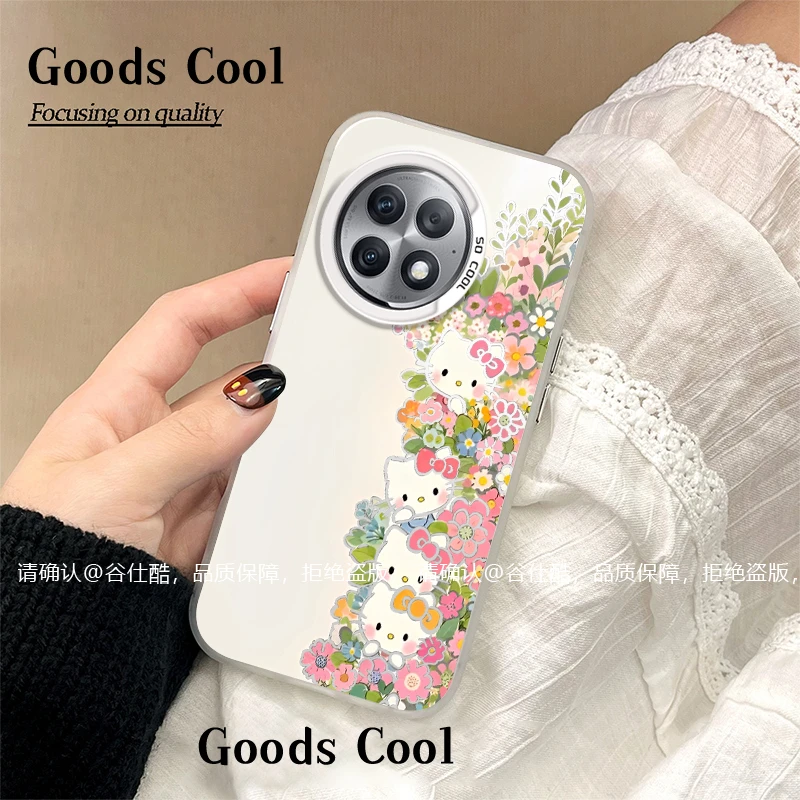 春日花丛kt猫适用一加Ace2pro手机壳全包高级感创意高颜值个性潮
