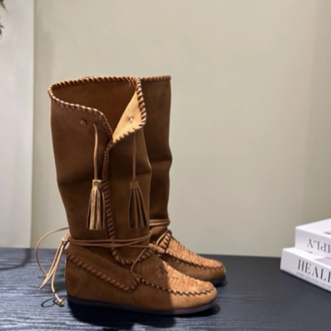 唯品专属时装靴长靴沙丘废土风欧若假日风甜辣千金风2930