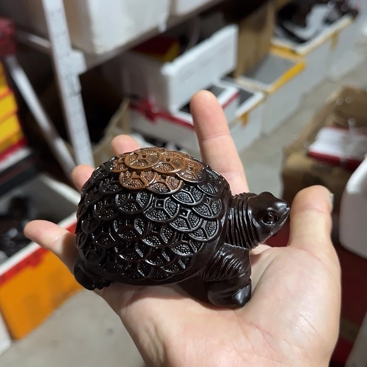 木黑檀木12双色金钱龟一只