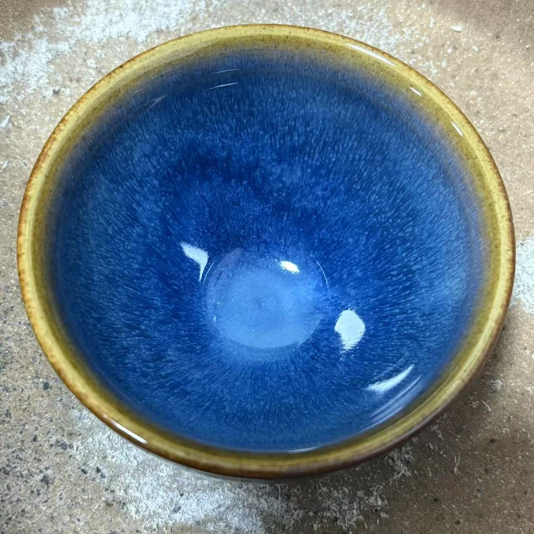 手工茶器 星空蓝金口束口杯