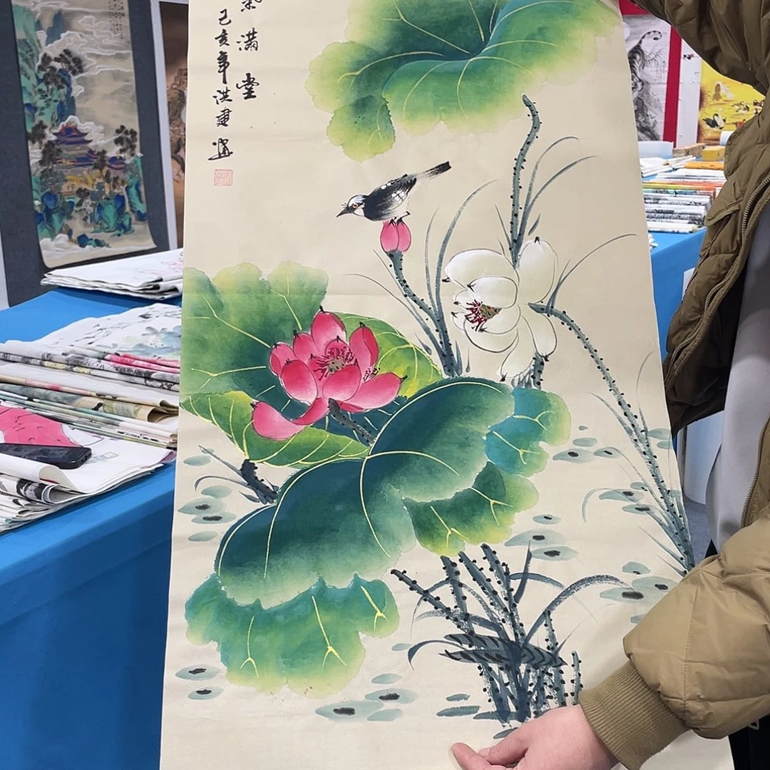 国画今天上午国画作品展示