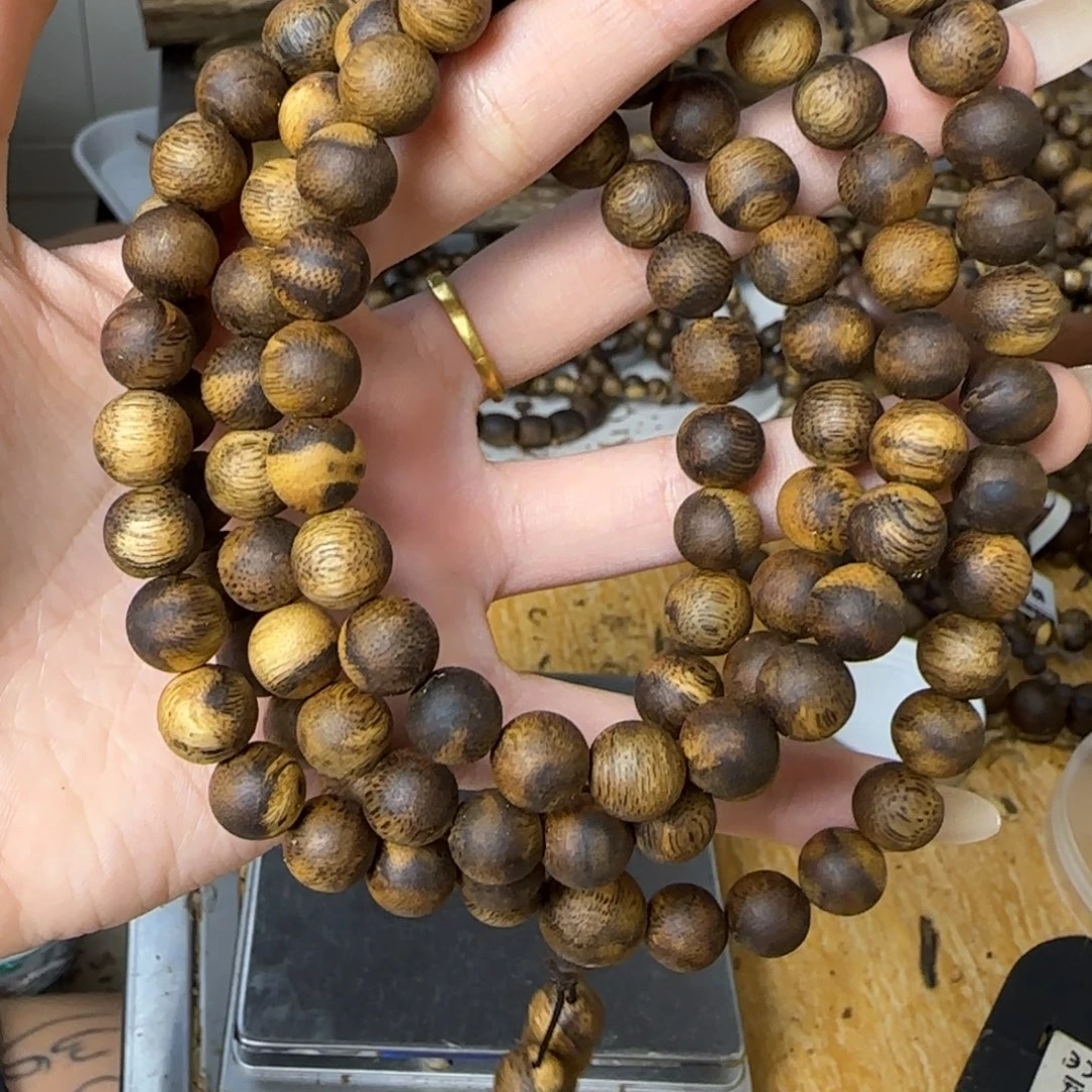 太***人沉香碎屑沉香海南虎斑紫棋0.9多圈33g